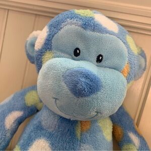 Nursery Rhyme Adorable Blue Monkey Plush Size Medium